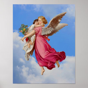 Angel Carrying Child Inspirational Poster
