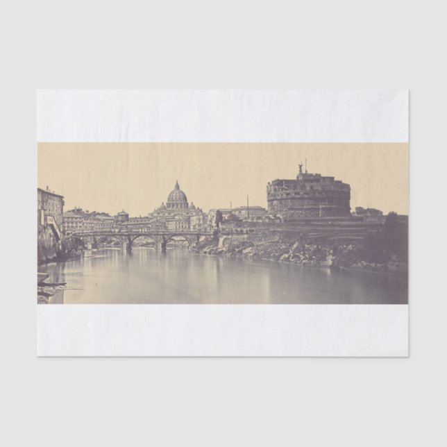 Angel castle and Vatican dome Tissue Paper (Front)