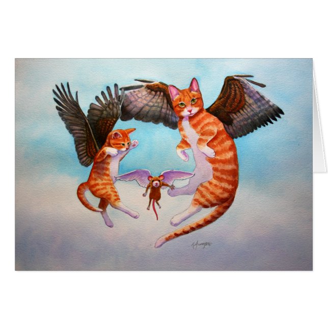 Angel Cat and Mouse Game (Front Horizontal)