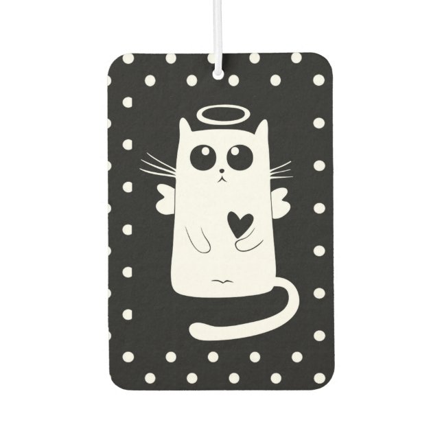 Angel Cat Car Air Freshener (Front)