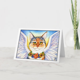 Angel Cat condolence card