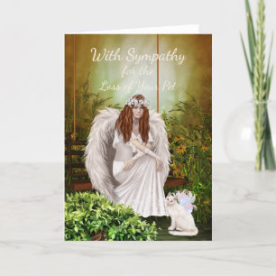 Angel cat for the Loss of your Pet Card