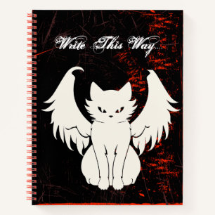 Angel Cat pun fun Write journal notebook