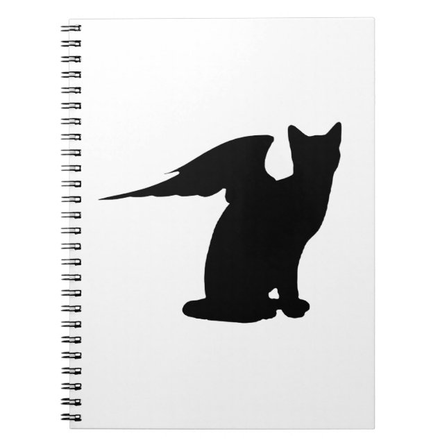 Angel Cat Spiral Notebook (Front)