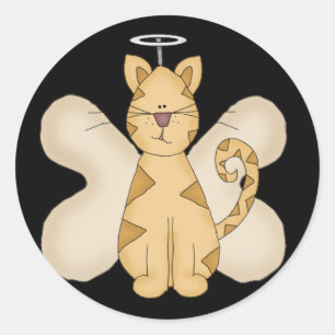 Angel Cat Tshirts and Gifts Classic Round Sticker
