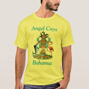 Angel Cays, Bahamas with Coat of Arms T-Shirt