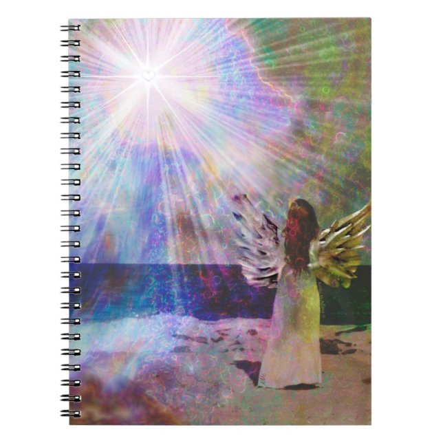 Angel Celestial Magical Beach Small Notebook (Front)