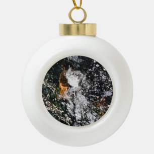 ANGEL CERAMIC BALL CHRISTMAS ORNAMENT