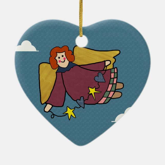 Angel Ceramic Tree Decoration (Back)