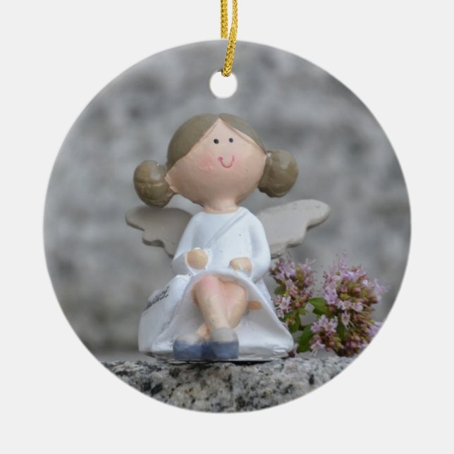 Angel Ceramic Tree Decoration (Front)