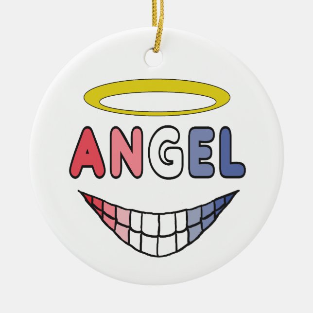 Angel Ceramic Tree Decoration (Front)