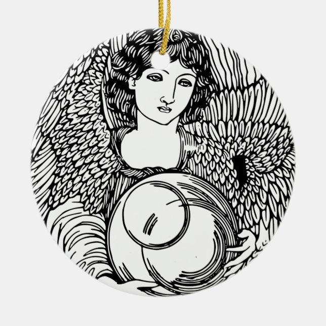Angel Ceramic Tree Decoration (Front)