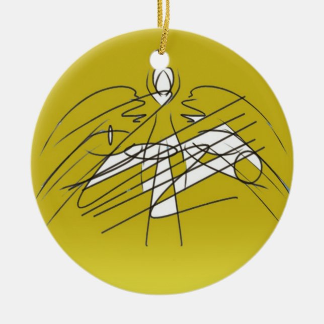 Angel Ceramic Tree Decoration (Front)