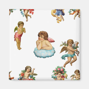 angel cherub antique magnet
