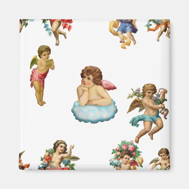 angel cherub antique magnet (Front)