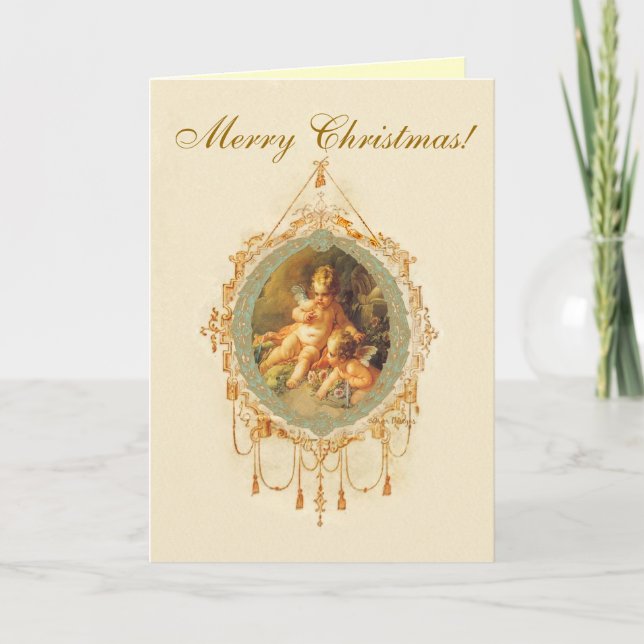 Angel Cherub Greeting Note Cards Vintage Style (Front)