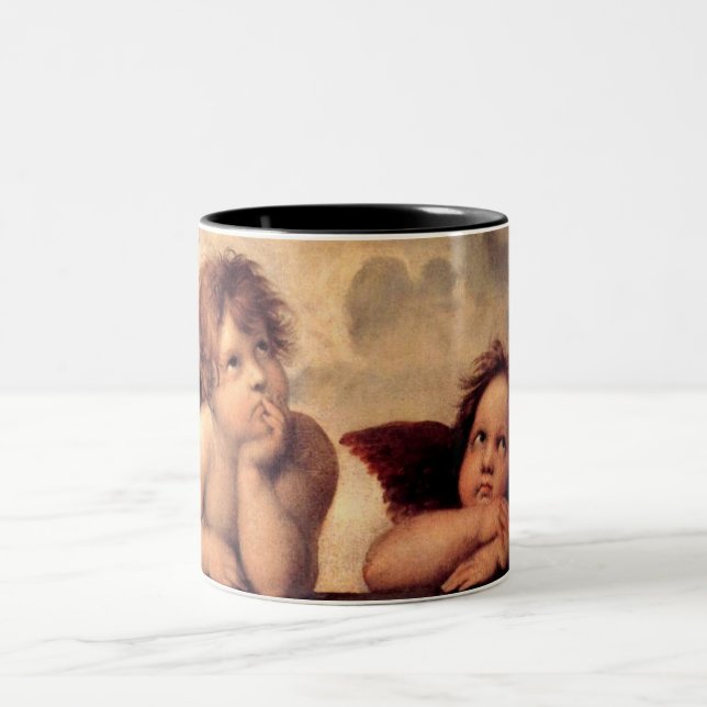 Angel Cherubs Two-Tone Coffee Mug (Center)