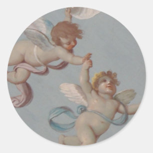 Angel Cherubs Whimsical Renaissance Classic Round Sticker