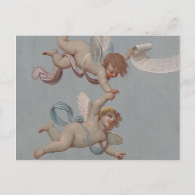 Angel Cherubs Whimsical Renaissance Postcard (Front)