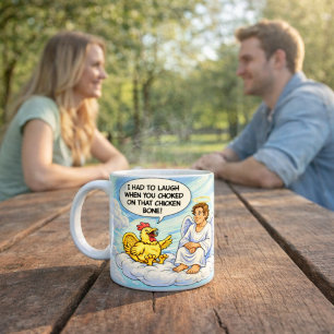 Angel Chicken in Heaven Joke Mug