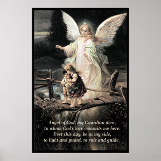 Angel, Children, Bridge, Poem Poster
