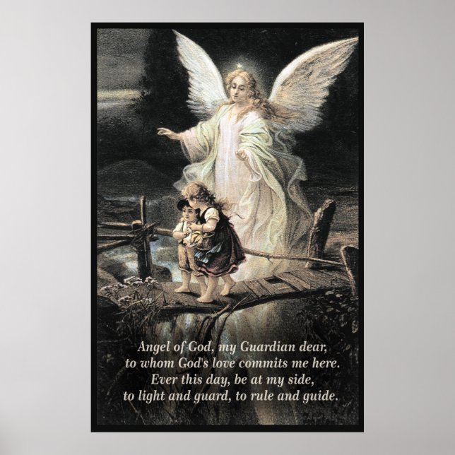 Angel, Children, Bridge, Poem Poster (Front)
