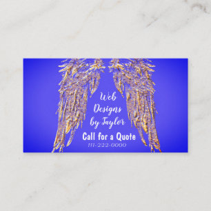 Angel Christian Purple Business Cards