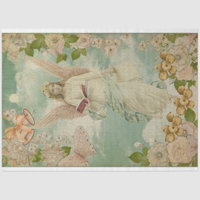 Angel Christmas Bells Tissue Paper (Front)