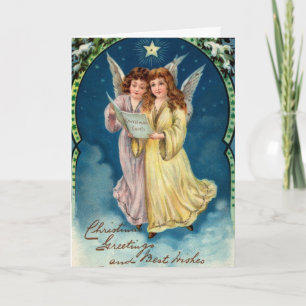 Angel Christmas Card Vintage