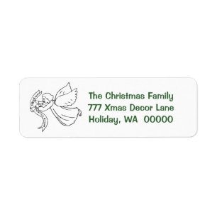 Angel Christmas Cards Envelope Self Addressed
