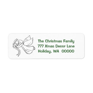 Angel Christmas Cards Envelope Self Addressed