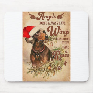 Angel Christmas Dachshunds Mouse Mat