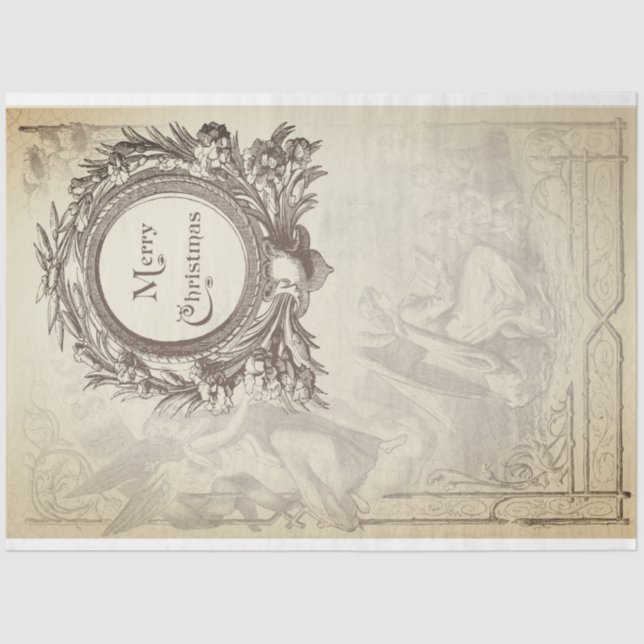 Angel Christmas Furniture Decoupage Paper (Front)