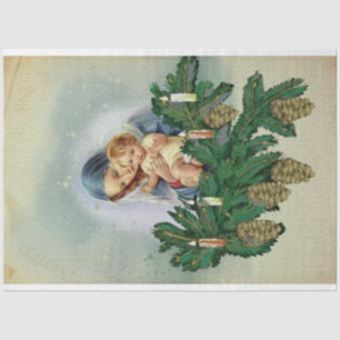 Angel Christmas Mary and Baby Jesus Candle Light Tissue Paper