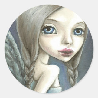 angel classic round sticker