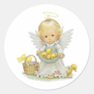 Angel Classic Round Sticker
