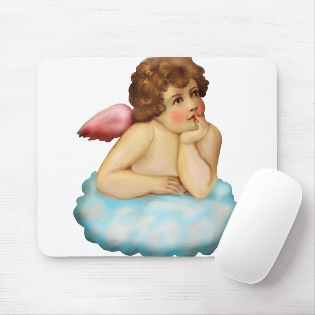 Angel Cloud Cupid Mouse Mat (With Mouse)