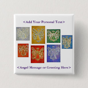 Angel Colour Series Button Customised Message