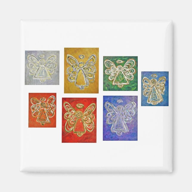 Angel Colour Series Paintings Magnets (Front)