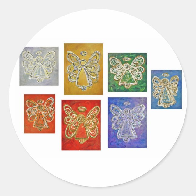 Angel Colour Series Paintings Stickers (Front)