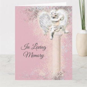 Angel condolences "in loving memory"   Personalise Card