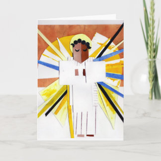 Angel Cubist Christmas Holiday Card