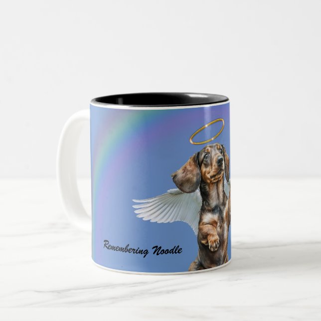 Angel Dachshund Remembrance Coffee Mug (Front Left)