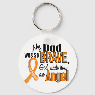 Angel Dad Leukaemia Key Ring