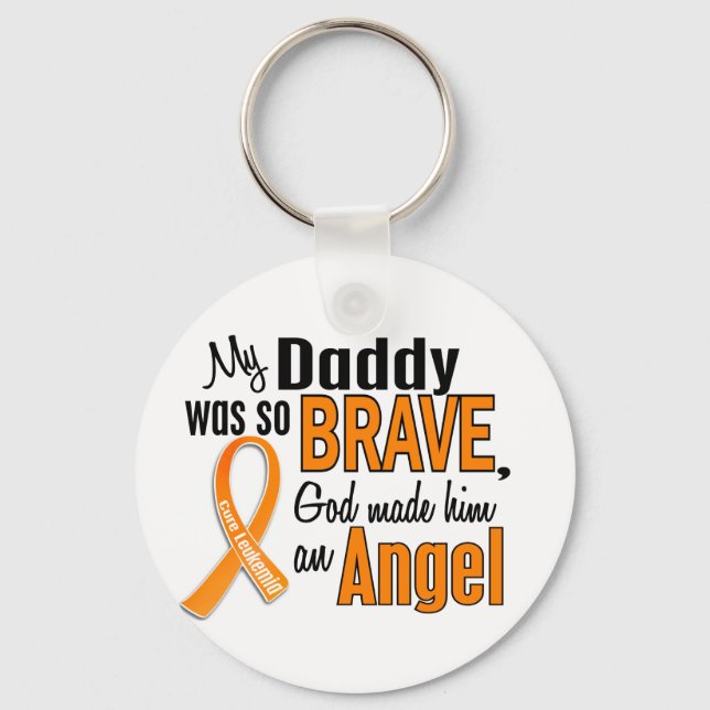 Angel Daddy Leukaemia Key Ring (Front)