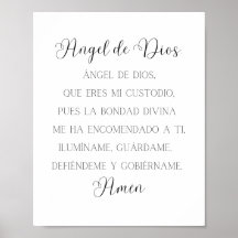Angel de Dios Spanish Prayer