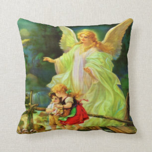 Angel De La Guarda Almohada y Oracion Cushion
