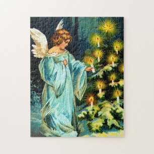 Angel Decorating Christmas Tree Jigsaw Puzzle