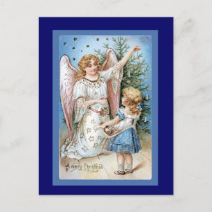 Angel Decorating the Tree Postcard