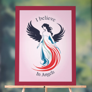 Angel design hanging wall art acrylic sign